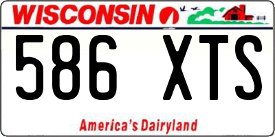 WI license plate 586XTS