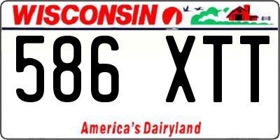 WI license plate 586XTT