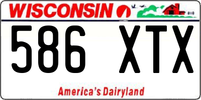 WI license plate 586XTX