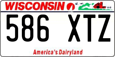 WI license plate 586XTZ