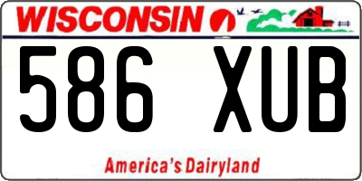WI license plate 586XUB