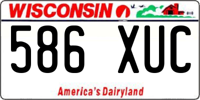 WI license plate 586XUC