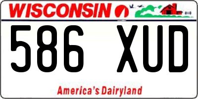 WI license plate 586XUD
