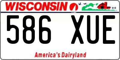 WI license plate 586XUE
