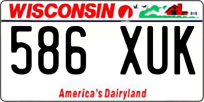 WI license plate 586XUK