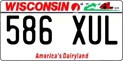 WI license plate 586XUL