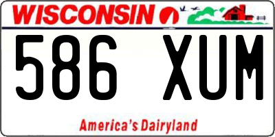 WI license plate 586XUM