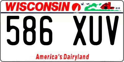 WI license plate 586XUV