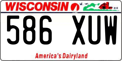WI license plate 586XUW