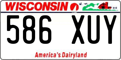WI license plate 586XUY