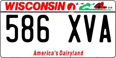 WI license plate 586XVA