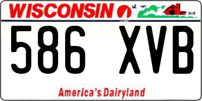 WI license plate 586XVB
