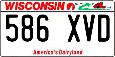 WI license plate 586XVD