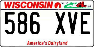 WI license plate 586XVE