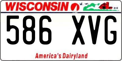 WI license plate 586XVG