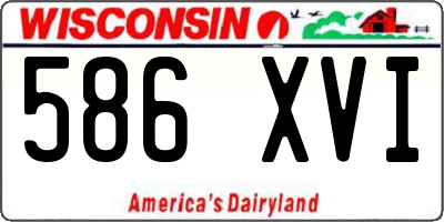 WI license plate 586XVI