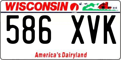 WI license plate 586XVK