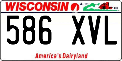WI license plate 586XVL