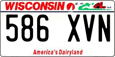WI license plate 586XVN