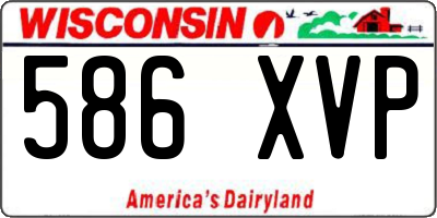 WI license plate 586XVP