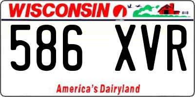 WI license plate 586XVR