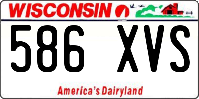 WI license plate 586XVS