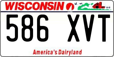 WI license plate 586XVT