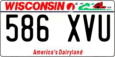 WI license plate 586XVU
