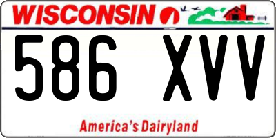WI license plate 586XVV