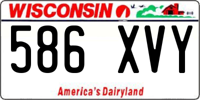 WI license plate 586XVY