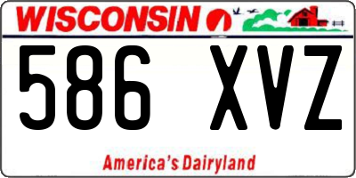 WI license plate 586XVZ