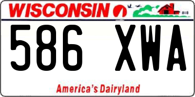WI license plate 586XWA