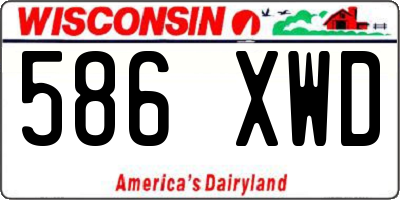 WI license plate 586XWD
