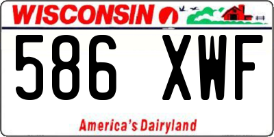 WI license plate 586XWF