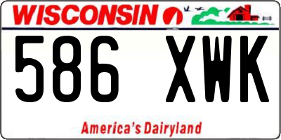 WI license plate 586XWK