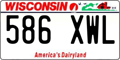 WI license plate 586XWL