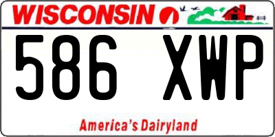 WI license plate 586XWP