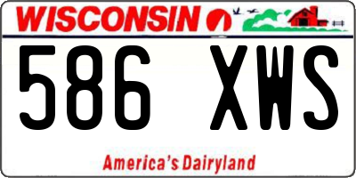 WI license plate 586XWS