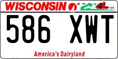 WI license plate 586XWT