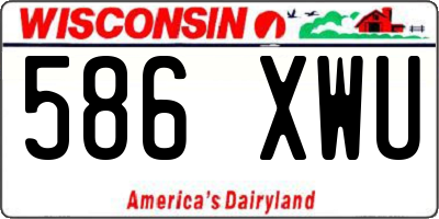 WI license plate 586XWU