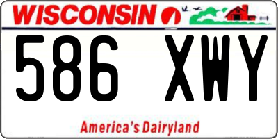 WI license plate 586XWY