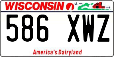 WI license plate 586XWZ