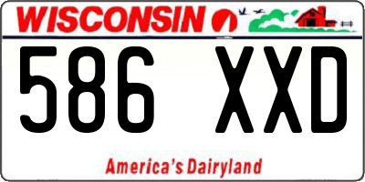 WI license plate 586XXD
