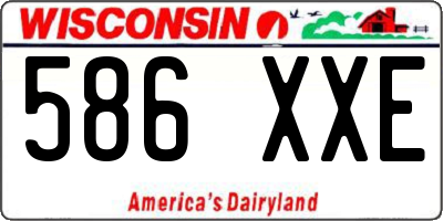 WI license plate 586XXE