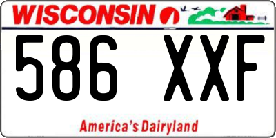 WI license plate 586XXF