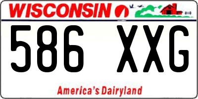 WI license plate 586XXG