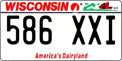 WI license plate 586XXI