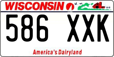 WI license plate 586XXK