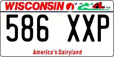 WI license plate 586XXP