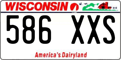WI license plate 586XXS